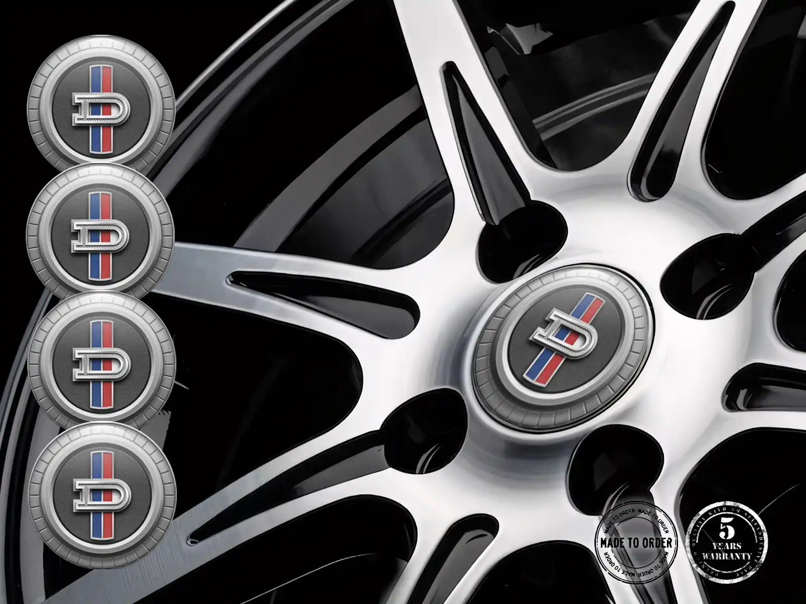 Datsun Emblema de Rueda Edición Pegatinas de Cúpula Premium